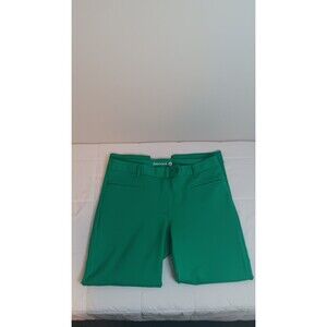 Betabrand Cropped Cuffed Dress Yoga Ponte Pant Green Size Large